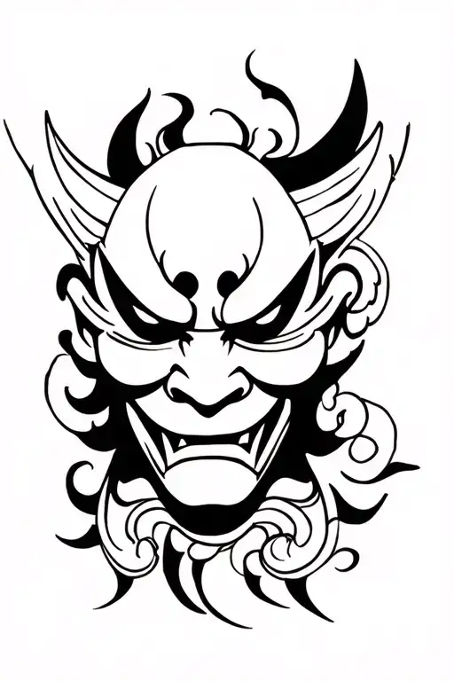 Traditional Japanese Demon Mask Hannya Mask