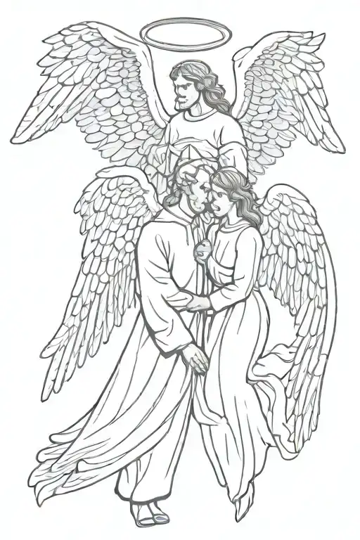 Dad Mom Angel With Wings