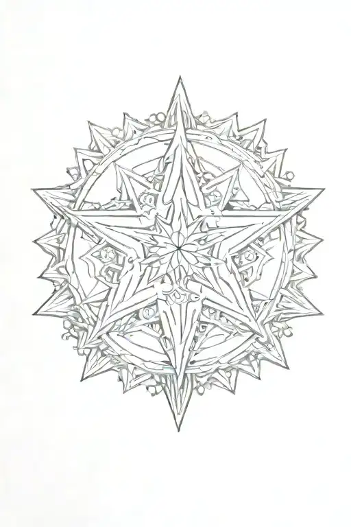 Polar Star Ornament Along The Spine