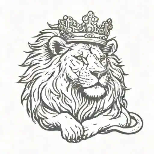 A Lion With A Crown