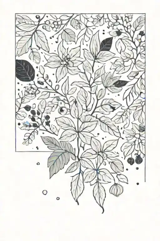 Space And Nature Plant Pattern