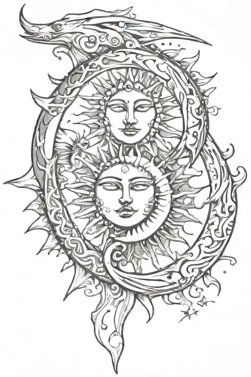 Sun Moon Merging Together