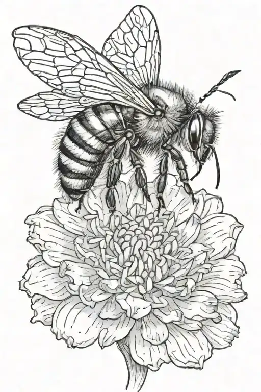 A Tiny Bee On A Girl