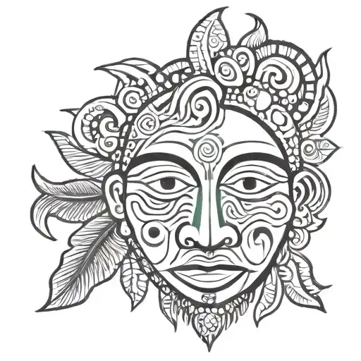 Filipino Tribal Heart Face