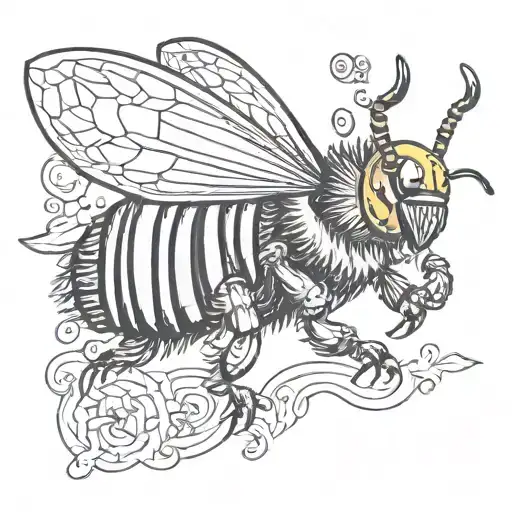 Viking Bee Flying
