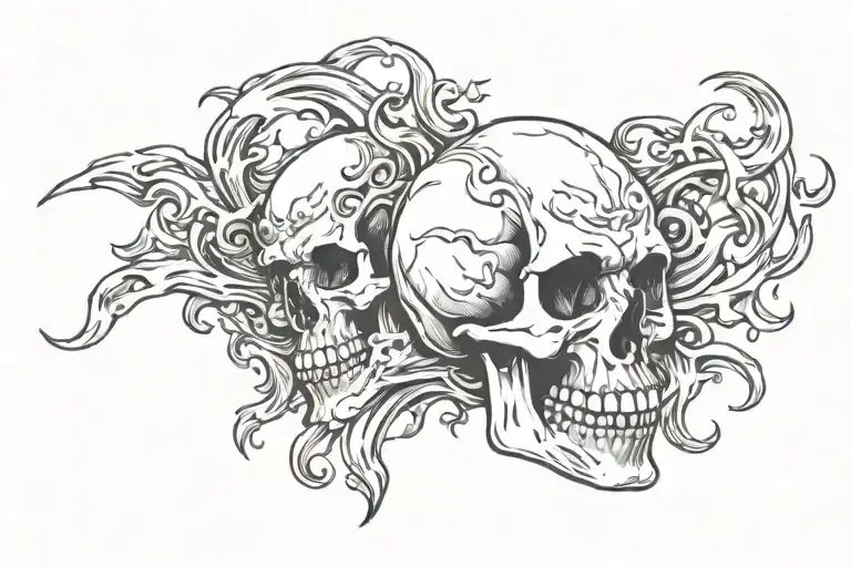 Skull And Flame Band