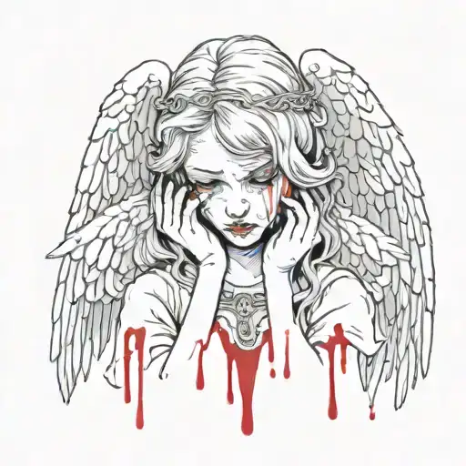 Angel Crying Blood Tears