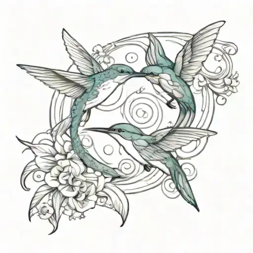 Hummingbird And Dolphin