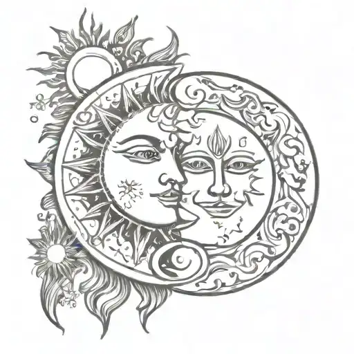 Sun And Moon Joined Together