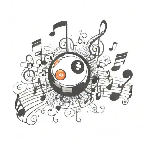 Poolball And Music Notes