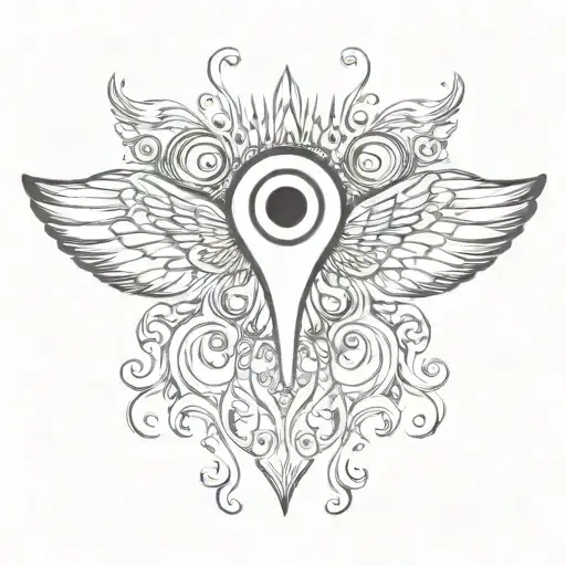 Eye Angel With Six Wings And A Bunch Of Small Eyes On The Wings