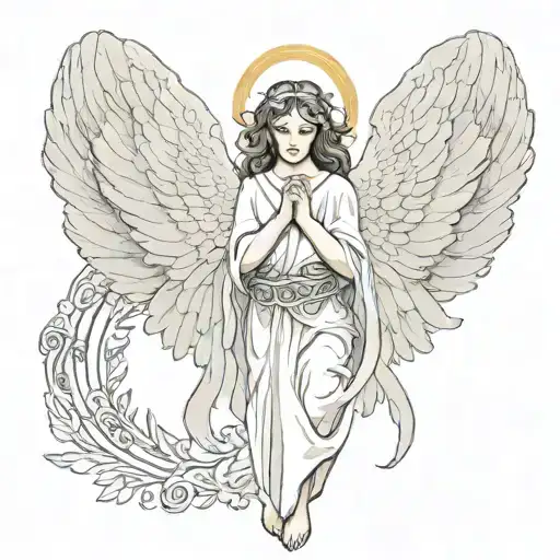 Seraphim Angel With The Words Be Not Afraid Around It