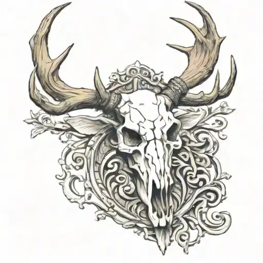 Deer Skull On A Cross
