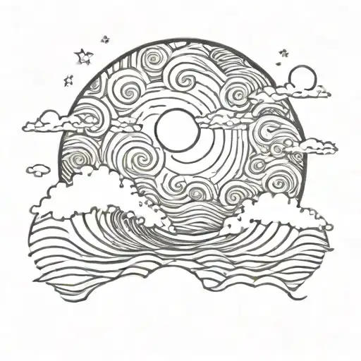 Wave Moon Surrounded