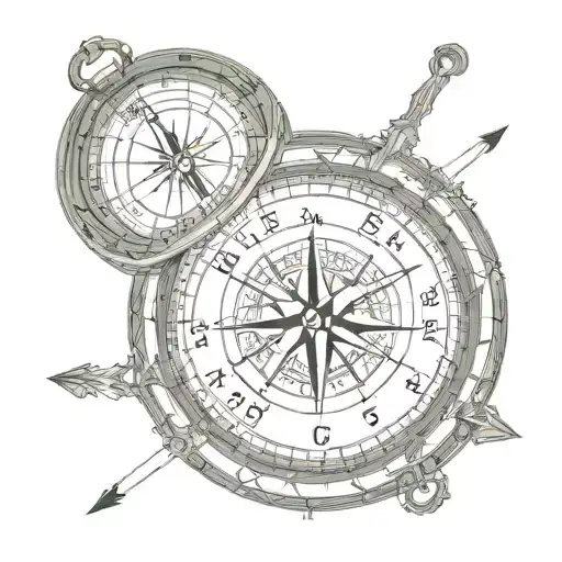 Compass With Arrow Through It