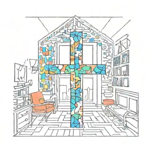 Room Of Color With A Cross