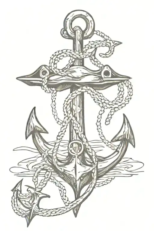 Stingray And Anchor Connected