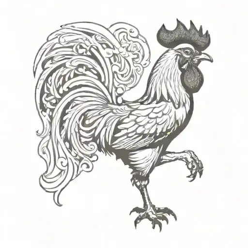 Rooster And Libra Symbol