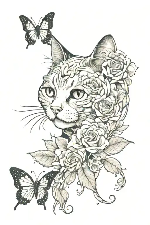 Cat's Eye Space Moonlight Rose Butterfly