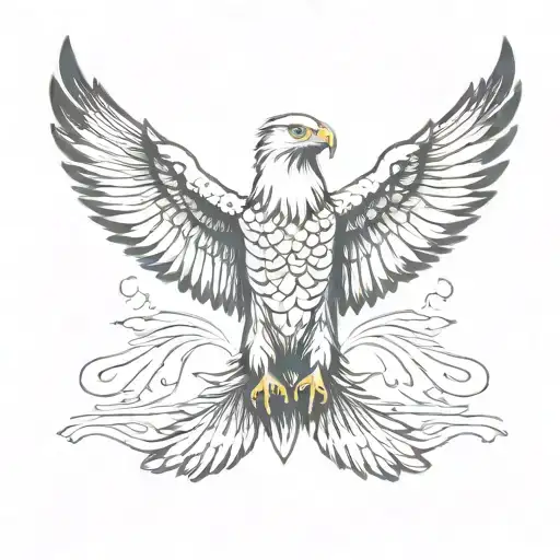 Eagle With Spread Wings On Hand