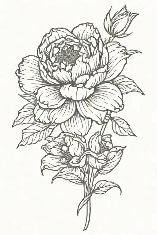 Peony Rose Daffodil