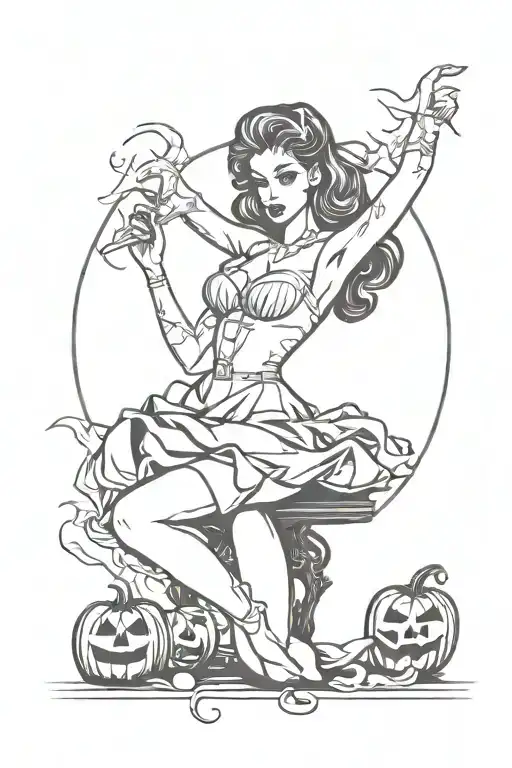 Halloween Pin Up Full Body