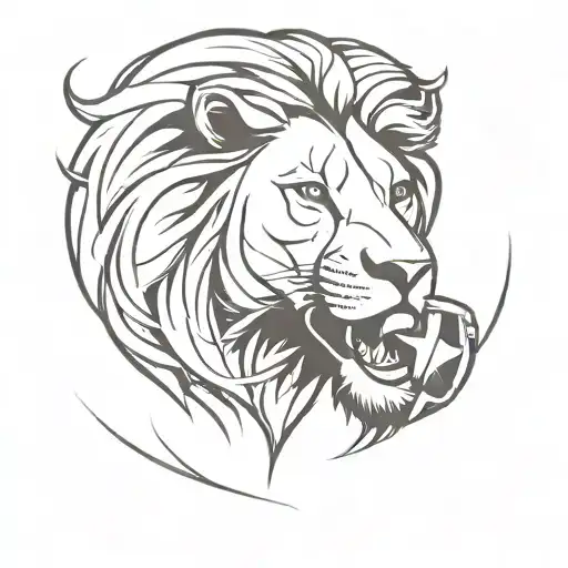 Lion Ball Football Player