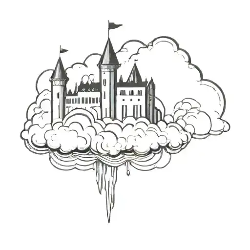 A Castle Floating On A Cloud