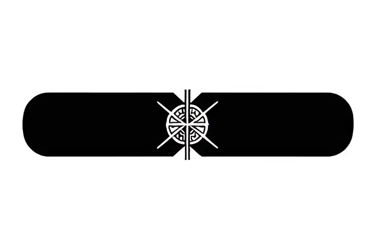 Symbol Tattoo Around The Wrist Band