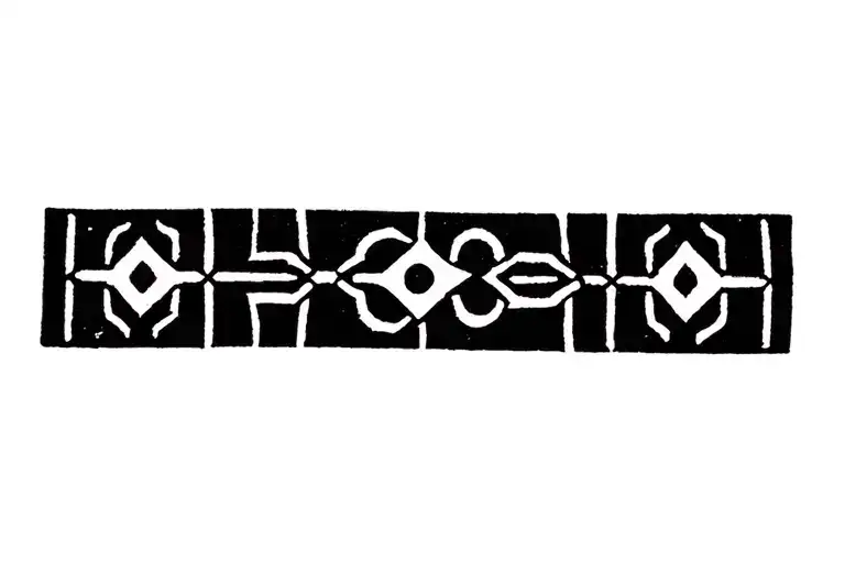 Symbol Tattoo Around The Wrist Band