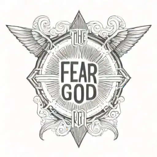 The Word Fear God Covered With Heaven