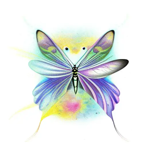 Cat Fly On A Butterfly