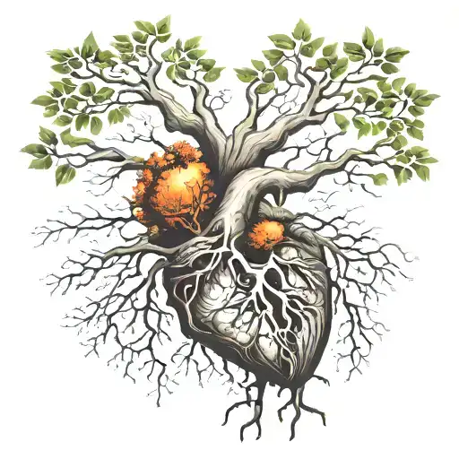 Tree With Roots That Grow A Heart