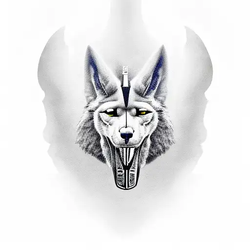 Minimal Color Bust Of A Realistic Anubis