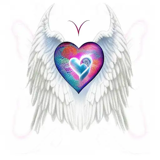 Angel Flying In Heart