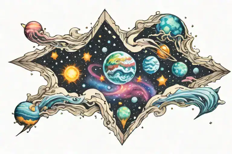 Colorful Cosmic Milky Way Family