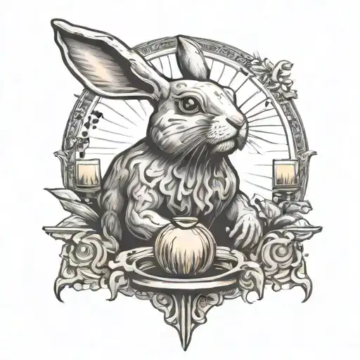 Satanic Bunny With Date 04-14-24