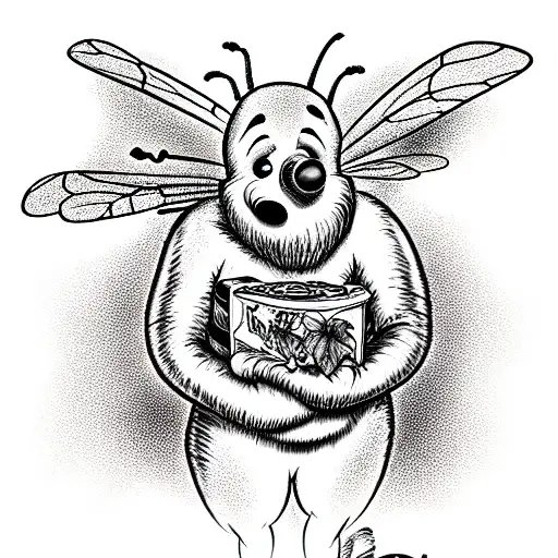 Monster Bee Devouring Winnie The Pooh