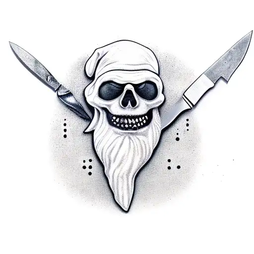 Psychopathic Garden Gnome With A Knife And Gun