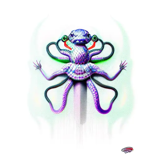 Cyber Spyder Web With An Snake