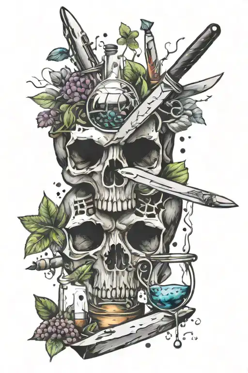 Chemistry Love With A Knife Crossed With N Hidden