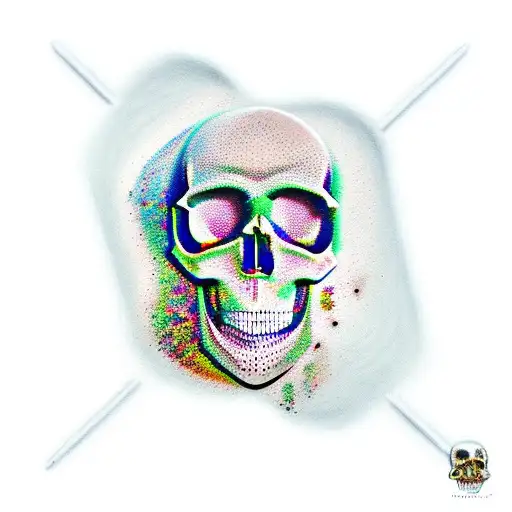 Skull With Sand Clock