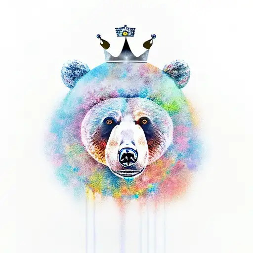 A Bear Standing Tall With A Crown Of Courage