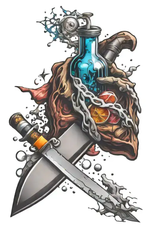 Chemistry Love With A Knife Crossed With N Hidden