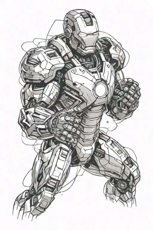 Iron Man Flexing His Bicep