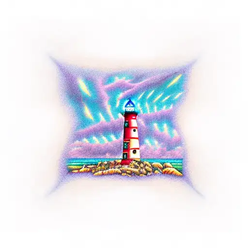 Lighthouse Stargazer Lilies And Submarine