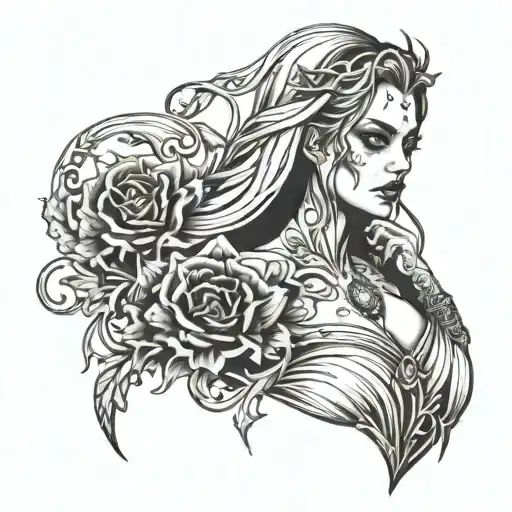 Gothic Barbaric Woman Posing