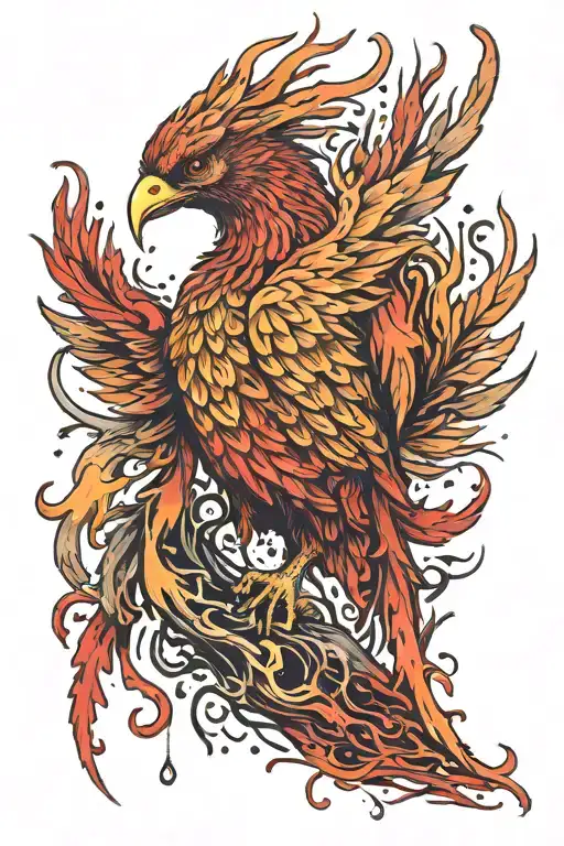 Phoenix Dripping Blood