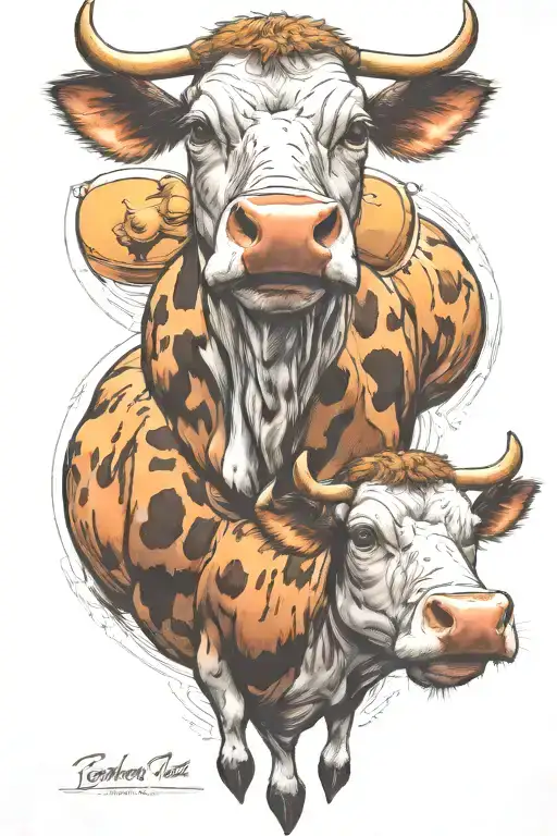 Ufo Abducting Two Headed Baby Cow