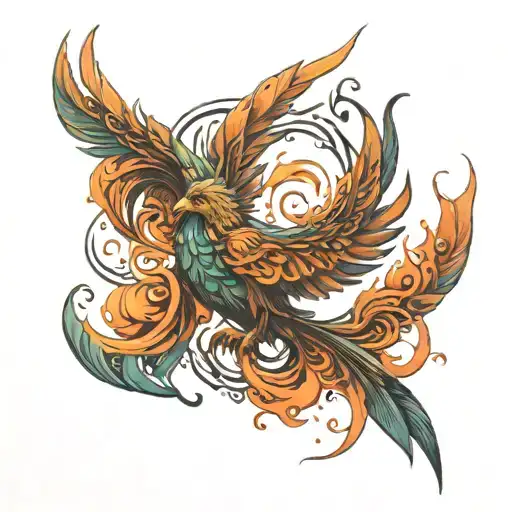 Phoenix Tattoo On The Forearm